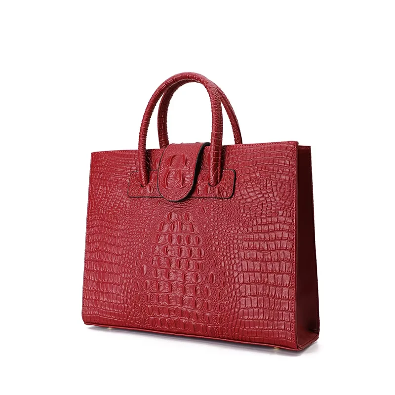 Luxury Genuine Crocodile Skin Tote Bag