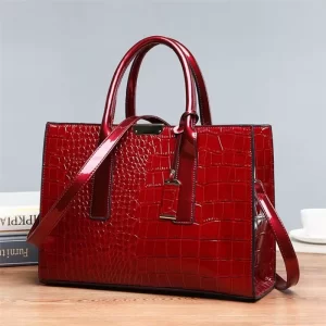 Premium Exotic Crocodile Leather Tote Bag