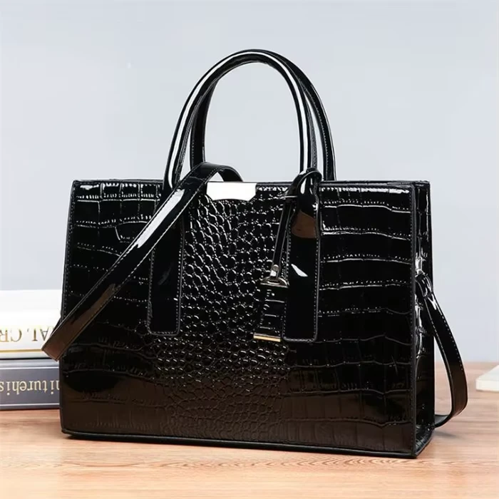 High-End Full Grain Crocodile Tote Bag