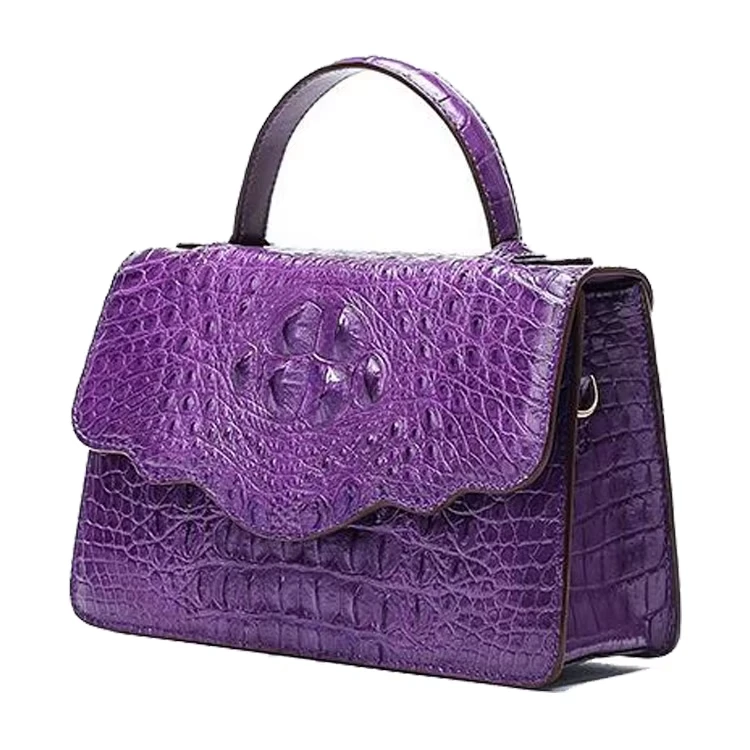 Vintage Premium Crocodile Leather Tote Bag